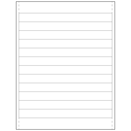 Bsc Preferred 3/4 x 8'' Plastic Label Holder Insert Cards, 600PK LH244